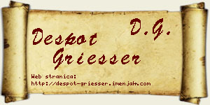Despot Griesser vizit kartica